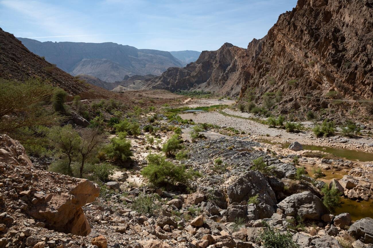 Fascinating mountain landscape in Oman's Wadi Arbiyeen 